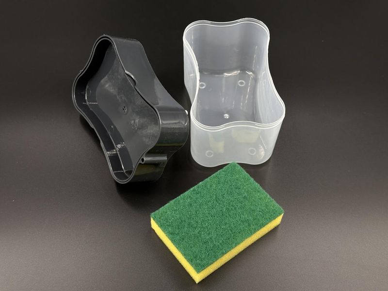 Дозатор для миючого засобу, 380 мл, з підставкою для губки Soap Pump Sponge Caddy / Диспенсер натискний для мила / Органайзер для SP-001 фото